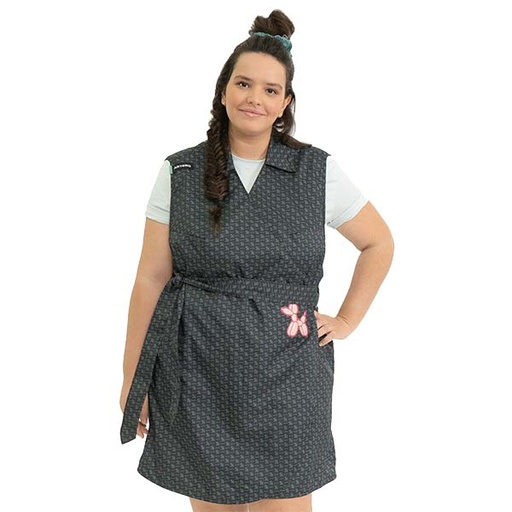 [W918] ARTERO MARSELLA- VESTIDO/DELANTAL ESTAMPADO XS/S (copia)