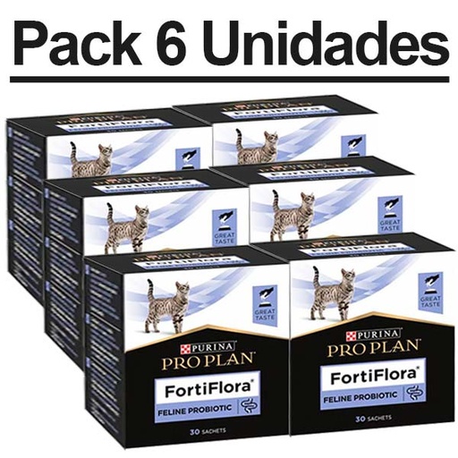[12507688x6] PACK FORTIFLORA GATO (6 cajas de 30 sobres)