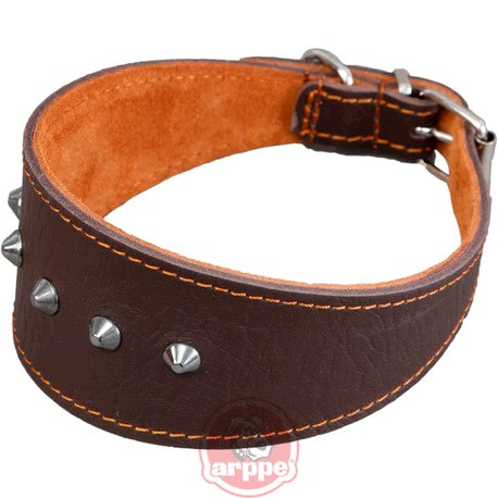 [215306045126] COLLAR GALGO FORNIT.CUERO PIEL MRO/CAR