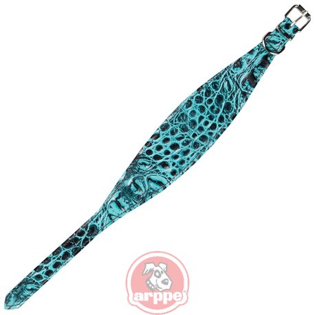 [218204535508] COLLAR GALGO PIEL WASHED TURQUESA