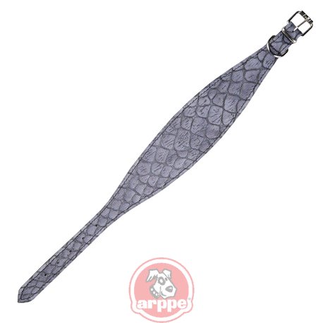 [218204535504] COLLAR GALGO PIEL COCODRILO AZUL