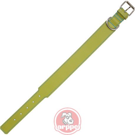 [195954050124] COLLAR CUERO QUATRO VDE/AZ