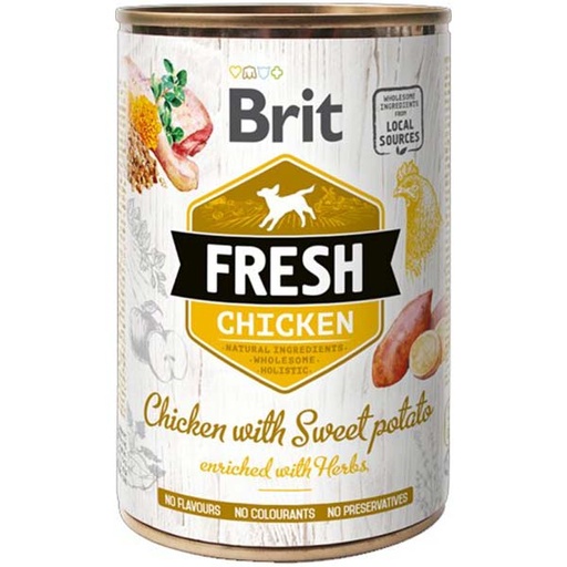 [BR0113] Wet Brit Fresh Pollo con boniato (6x400gr)