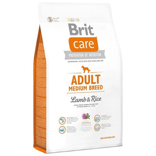 [BR0128] Brit Care Dog Hypoallergenic Adult Medium Cordero 3kg