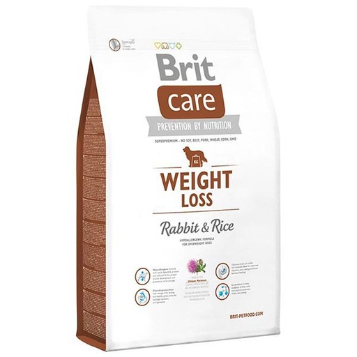 [BR0140] Brit Care Dog Hypoallergenic Weight Loss (Conejo) 3kg