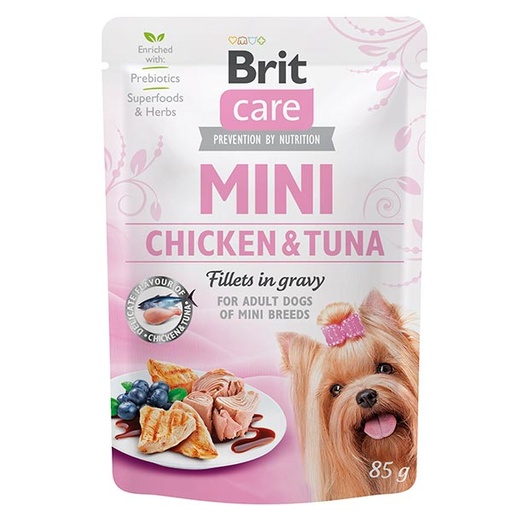 [BR0188] Wet Brit Care Mini GF con pollo y atún (24x85gr)