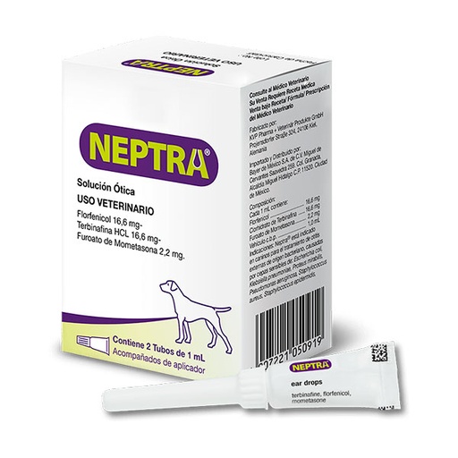 [E87053997] NEPTRA GOTAS OTICAS 2x1ML