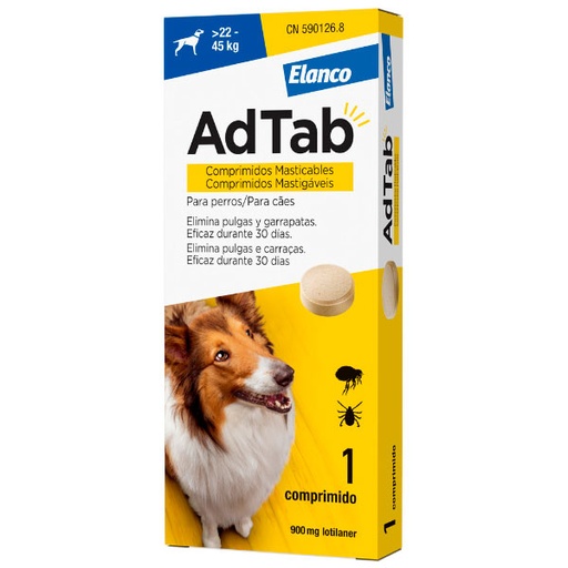 [E11100047] ADTAB PERRO 900mg (22-45 Kg) 1cp Masticable