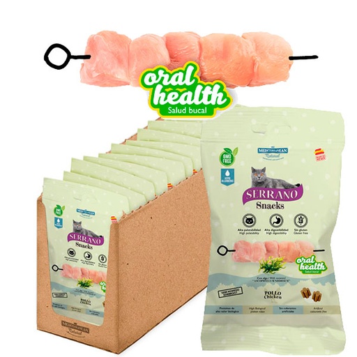 [68016-12] SERRANO GATO 12x50gr POLLO SALUD BUCAL