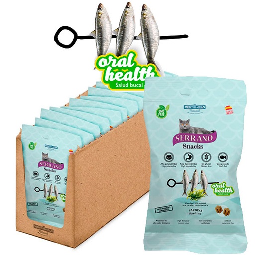[68017-12] SERRANO GATO 12x50gr SARDINA SALUD BUCAL