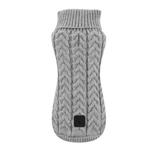 [305X-PL/PE53455] JERSEY PUNTO TRENZA GRIS 45CM