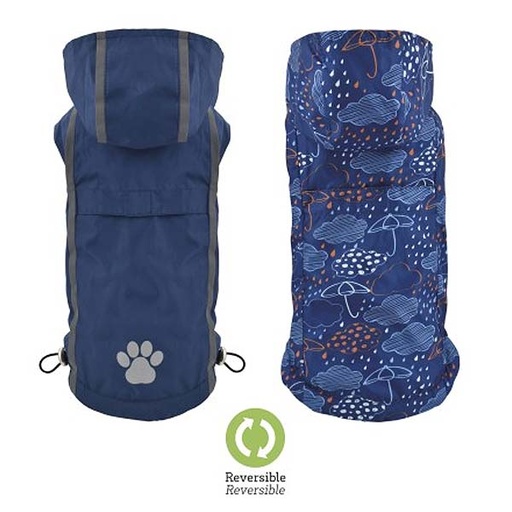 [305X-PL/PE53548] IMPERMEABLE REVERSIBLE AZUL- UMBRELLA 25CM