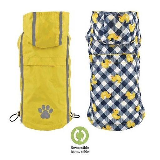 [305X-PL/PE53556] IMPERMEABLE REVERSIBLE AMARILLO- PATO 40CM
