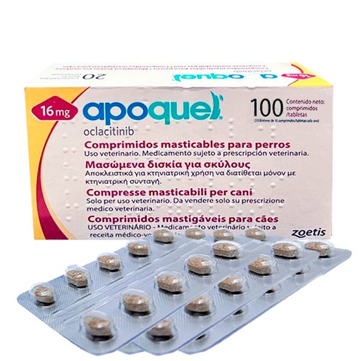 [PF10023981] APOQUEL MASTICABLE 16MG 100CPD