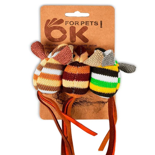 [WYMC17002] Blister tres ratones de tela con Catnip para gatos