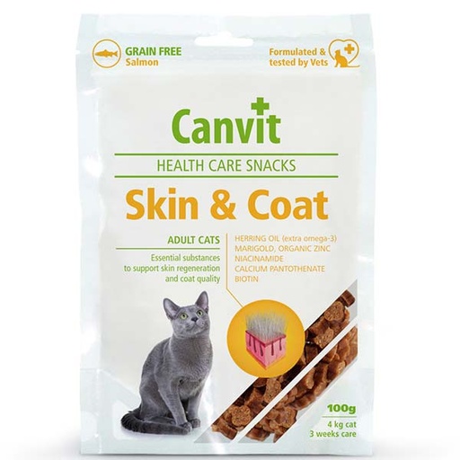 [115100329.] Canvit Health Care Snack Skin & Coat 100 g Gato