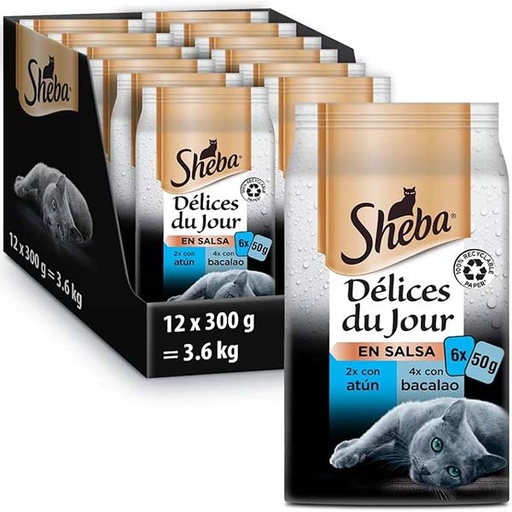 [432112] SHEBA DELICES DU JOUR PESCADOS 12(6x50gr)