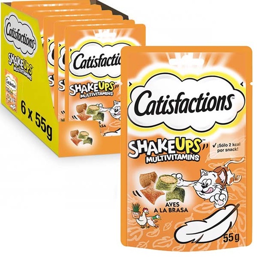 [455643] CATISFACTIONS SHAKE Aves a la Brasa 6x55gr