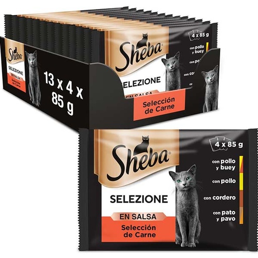 [283334] SHEBA SELEZIONE SALSA CARNE 13(4x85gr)