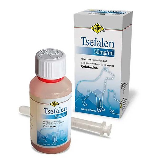 [FA5525] TSEFALEN 50MG POLVO PARA SUSPENSION ORAL 100ML + JER 5 ML