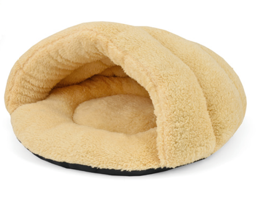 [PE42188] _CAMA CUEVA SOFT BEIGE CON PELOTA 45X43X25