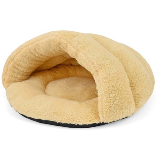[PE42188] _CAMA CUEVA SOFT BEIGE CON PELOTA 45X43X25
