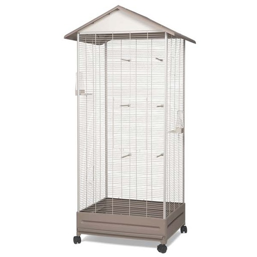 [V1430BC] PAJARERA 430 BLANCA-BURDEOS DESMONTABLE