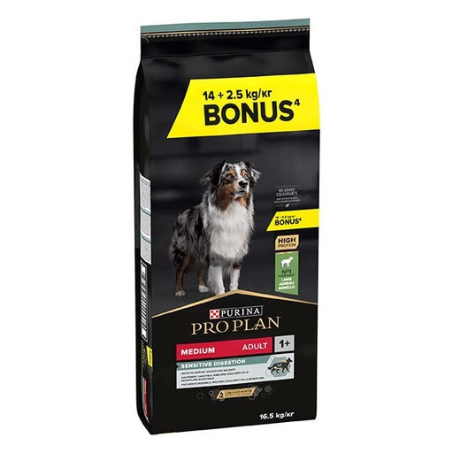 [12377823] PROPLAN Medium Adult Digest Cordero 14+2.5kg (jirafa)