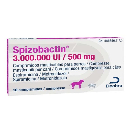 [034507] SPIZOBACTIN 1.500.000UI 250 MG 10 COMPRIMIDOS (copia)