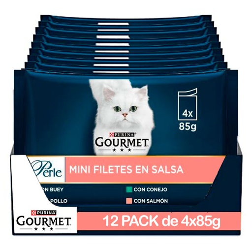 [12486994] GOURMET PERLE Fina lamina Salsa Carne 12x(4x85g)
