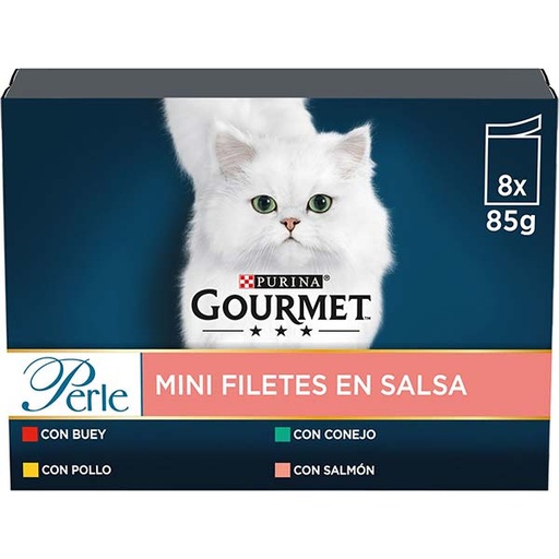 [12487012] GOURMET PERLE Finas laminas en Salsa (8x85g)