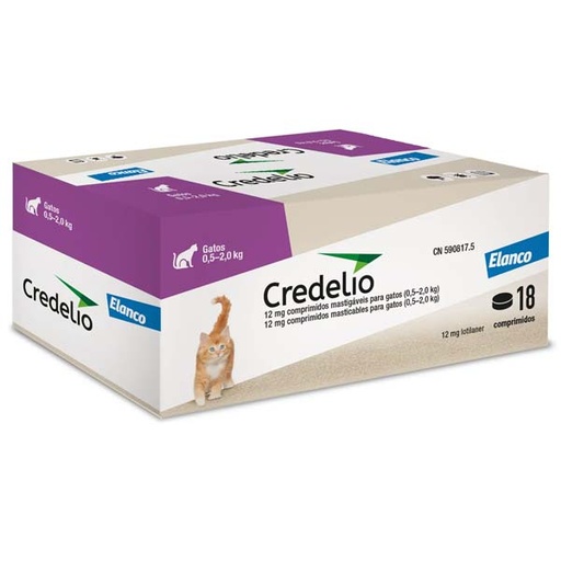 [CA5487018GI] CREDELIO MASTICABLE GATO 12MG 0,5-2KG 18comp