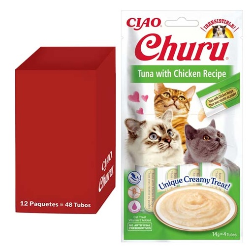 [CHU-IN0102] Churu Receta de atún con pollo 12x(4x14g)