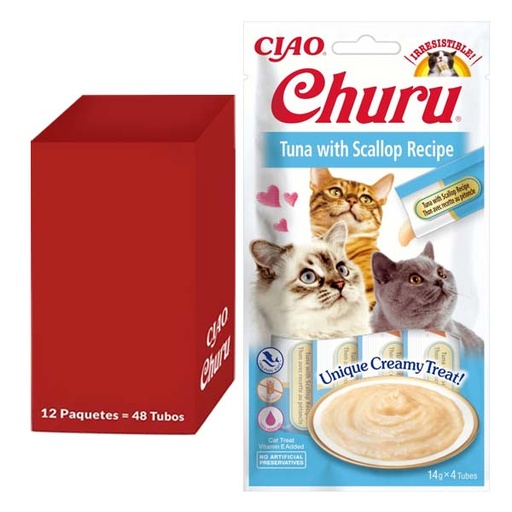 [CHU-IN0104] Churu Receta de atún con vieira 12x(4x14g)