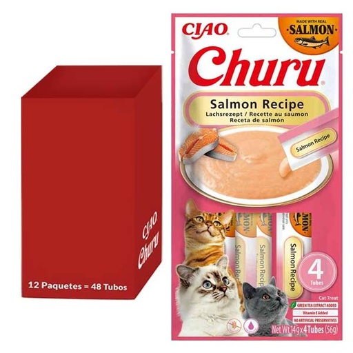 [CHU-IN0681] Churu Receta de salmón 12x(4x14g)