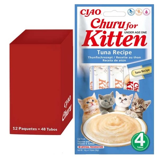 [CHU-IN0691] Churu Kitten receta de atún 12x(4x14g)