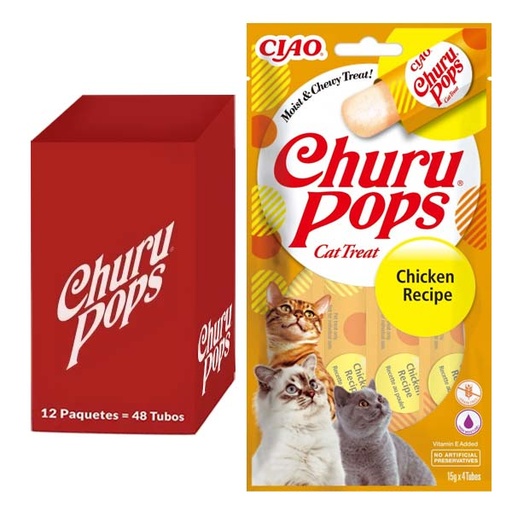 [CHU-IN0712] Churu Pops Receta de pollo 12x(4x15g)