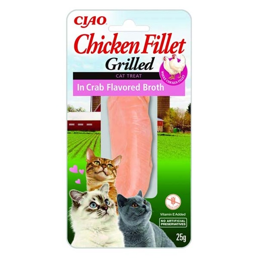 [CHU-IN0051] Churu CAT Filete de pollo en caldo de cangrejo 12x(1x25g)