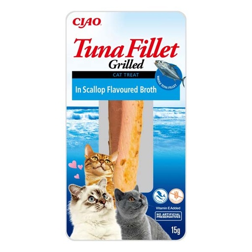 [CHU-IN0002] Churu CAT Filete de Atún en caldo de vieira 12x(1x15g)