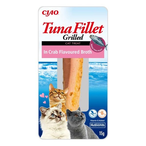 [CHU-IN0004] Churu CAT Filete de Atún en caldo de cangrejo 12x(1x15g)