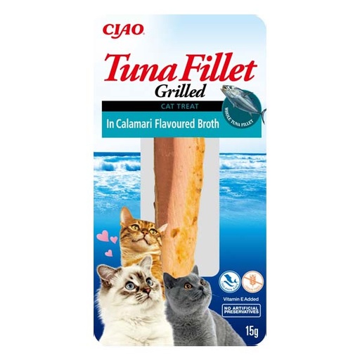 [CHU-IN0007] Churu CAT Filete de Atún en caldo de calamar 12x(1x15g)