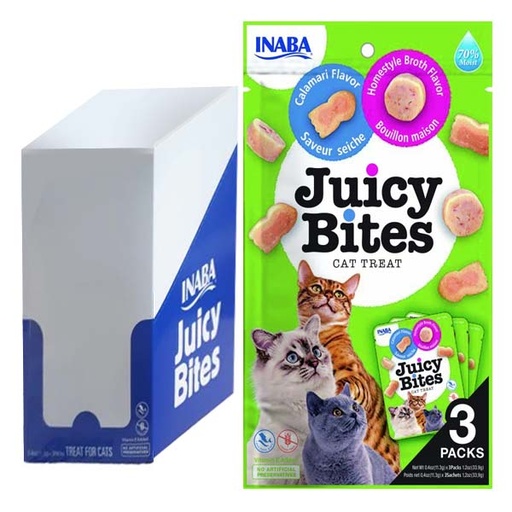 [CHU-IN0705] Churu CAT Juicy Bites Calamar/Caldo Casero 6x(3x11g)