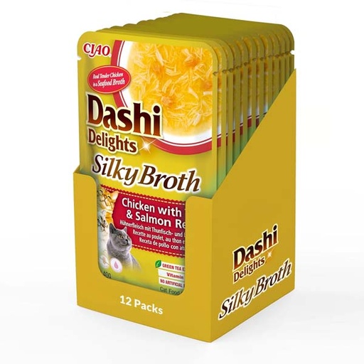 [CHU-IN0885] Dashi Delight Silky Broth Pollo, Atún y Salmón (12x40g)