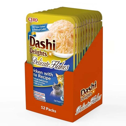 [CHU-IN0892] Dashi Delight Delicate Flakes Pollo y Atún (12x40g)