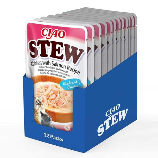 [CHU-IN0843] Churu CAT Chicken STEW salmón 12x(40g)