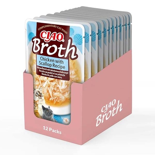[CHU-IN0828] Churu CAT Chicken BROTH salmon 12x(40g)