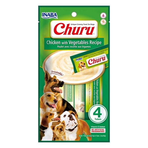 [CHU-IN0615] Churu DOG Receta de pollo con vegetales 12x(4x14g)