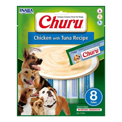 [CHU-IN0602] Churu DOG Receta de pollo con atún 8x(8x20g)