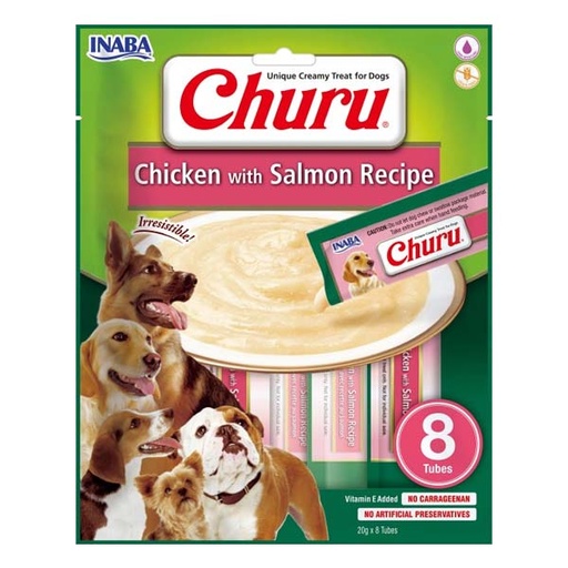[CHU-IN0603] Churu DOG Receta de pollo con salmón 8x(8x20g)