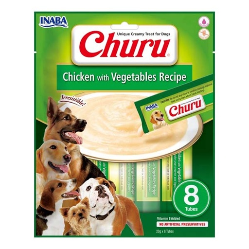 [CHU-IN0605] Churu DOG Receta de pollo con vegetales 8x(8x20g)